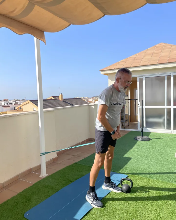 Rooftop personal training session in Málaga
